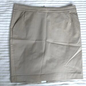 Express | Stretch Khaki Pencil Skirt with Pockets and Slit